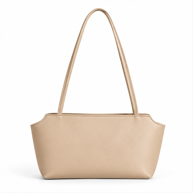 Beige Minimalist Everyday Shoulder Bag