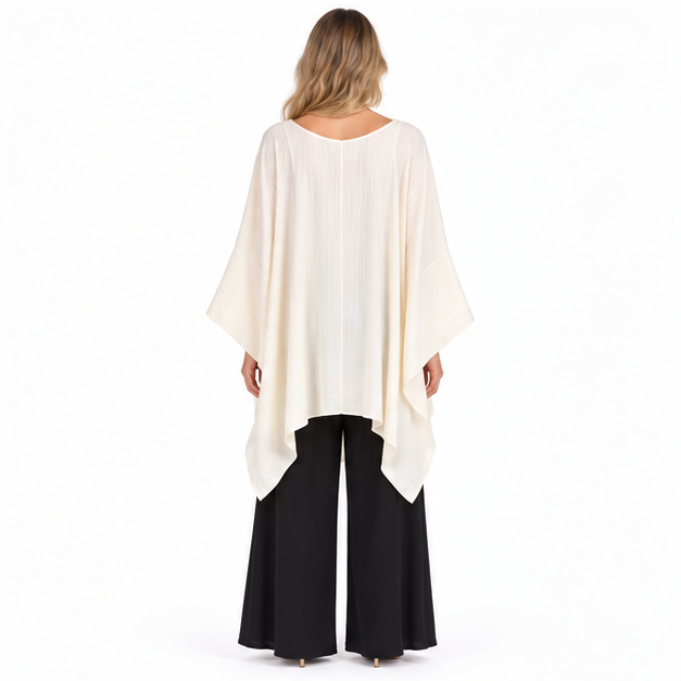 Elegant Ivory Flowing Kaftan Tops Collection