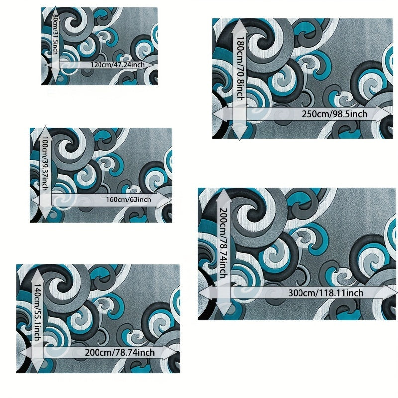 Abstract Mat Area Rugs for Living Room Dining Lounge Bedroom Marble Mat Soft Medium Pile Large Mat for Easy Care Modern Rugs Living Room
