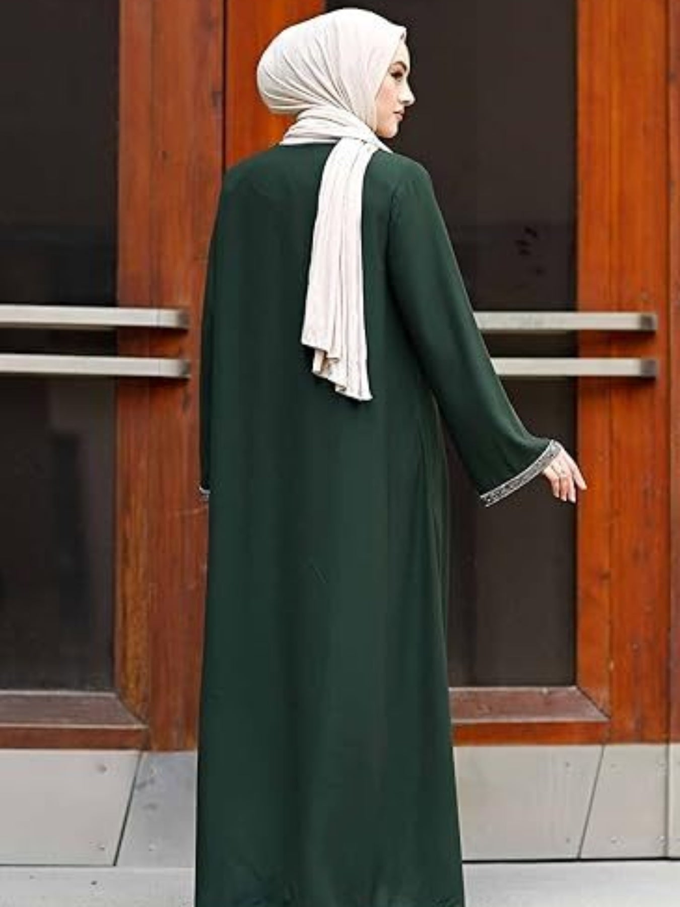 Elegant Long Skirt Long Sleeve V-Neck Long Sleeve Tassel Zip Dress
