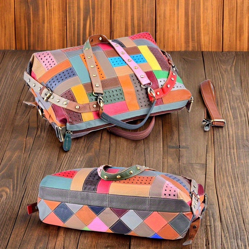 Tote Bag for Women - Large Capacity Cowhide Genuine Leather Crossbody Handbag