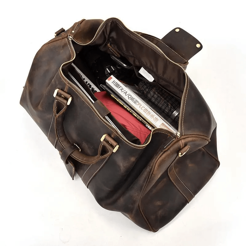 The Bjarke Weekender Handcrafted Faux Leather Duffle Bag