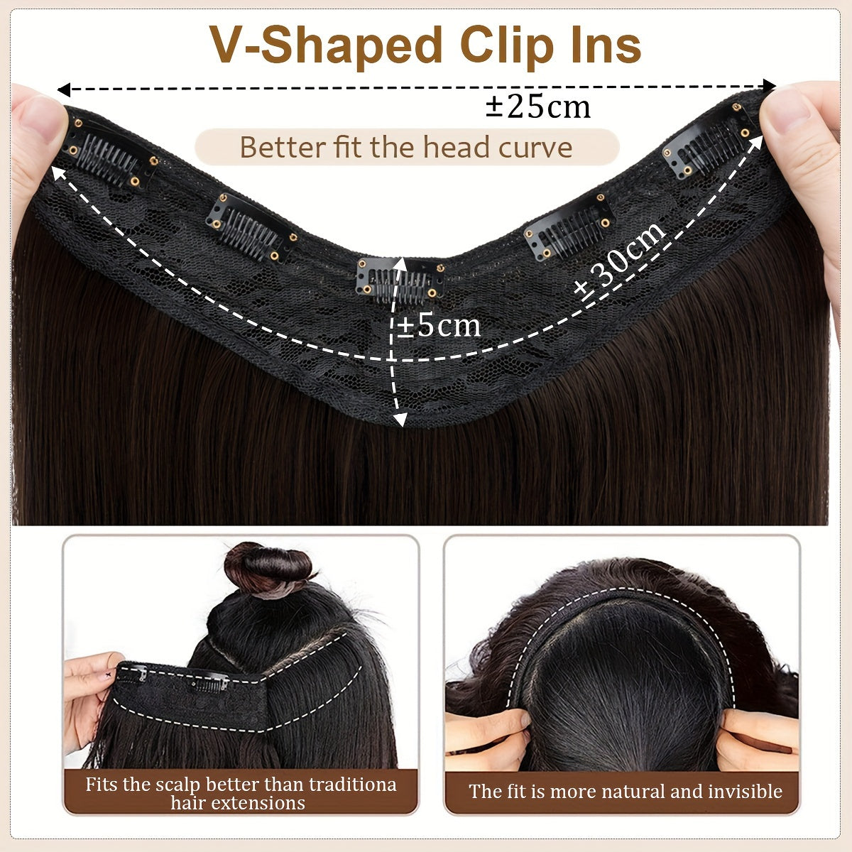 14-20 Inch V-Shaped Real Remy Clip in Human Hair Extensions
