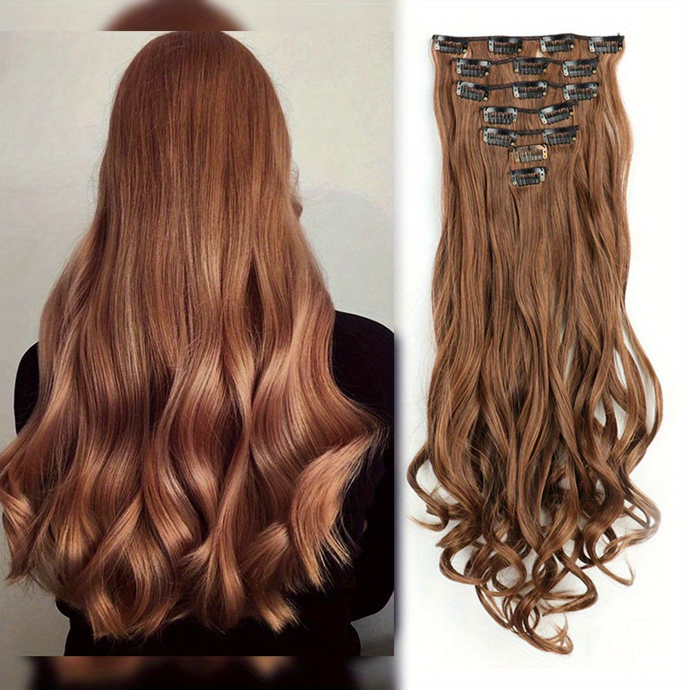 22 Inch Full Head Clip In Hair Extensions