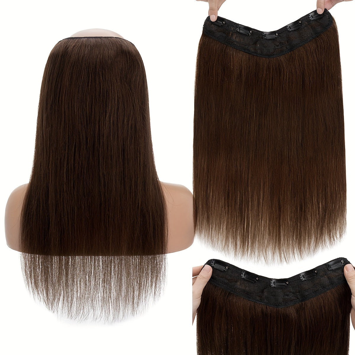 14-20 Inch V-Shaped Real Remy Clip in Human Hair Extensions