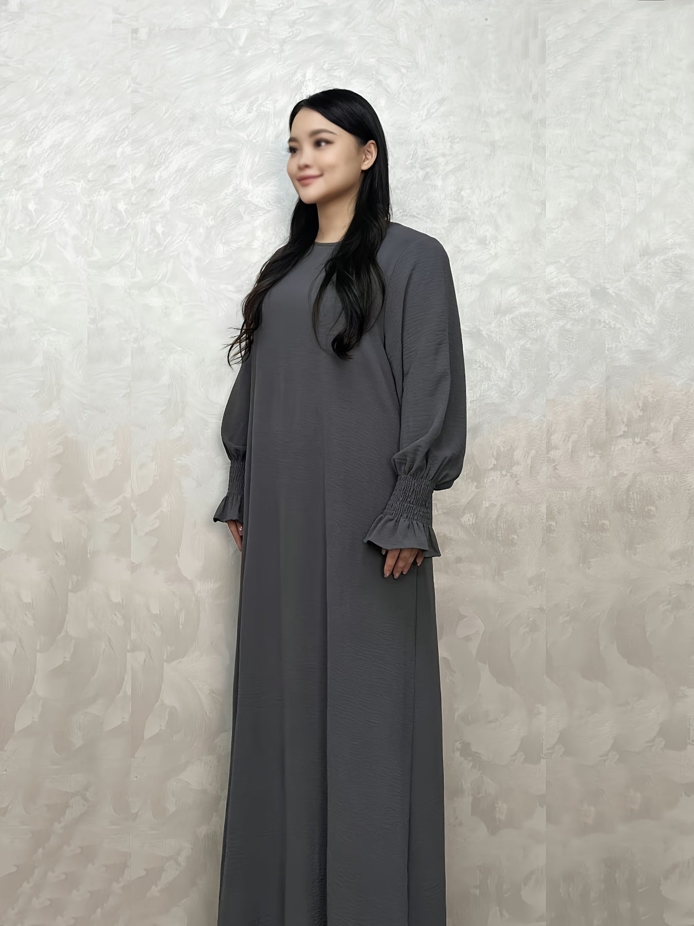 Soft Crepe Material With Pocket Muslim Lady Abaya Prayer Abaya