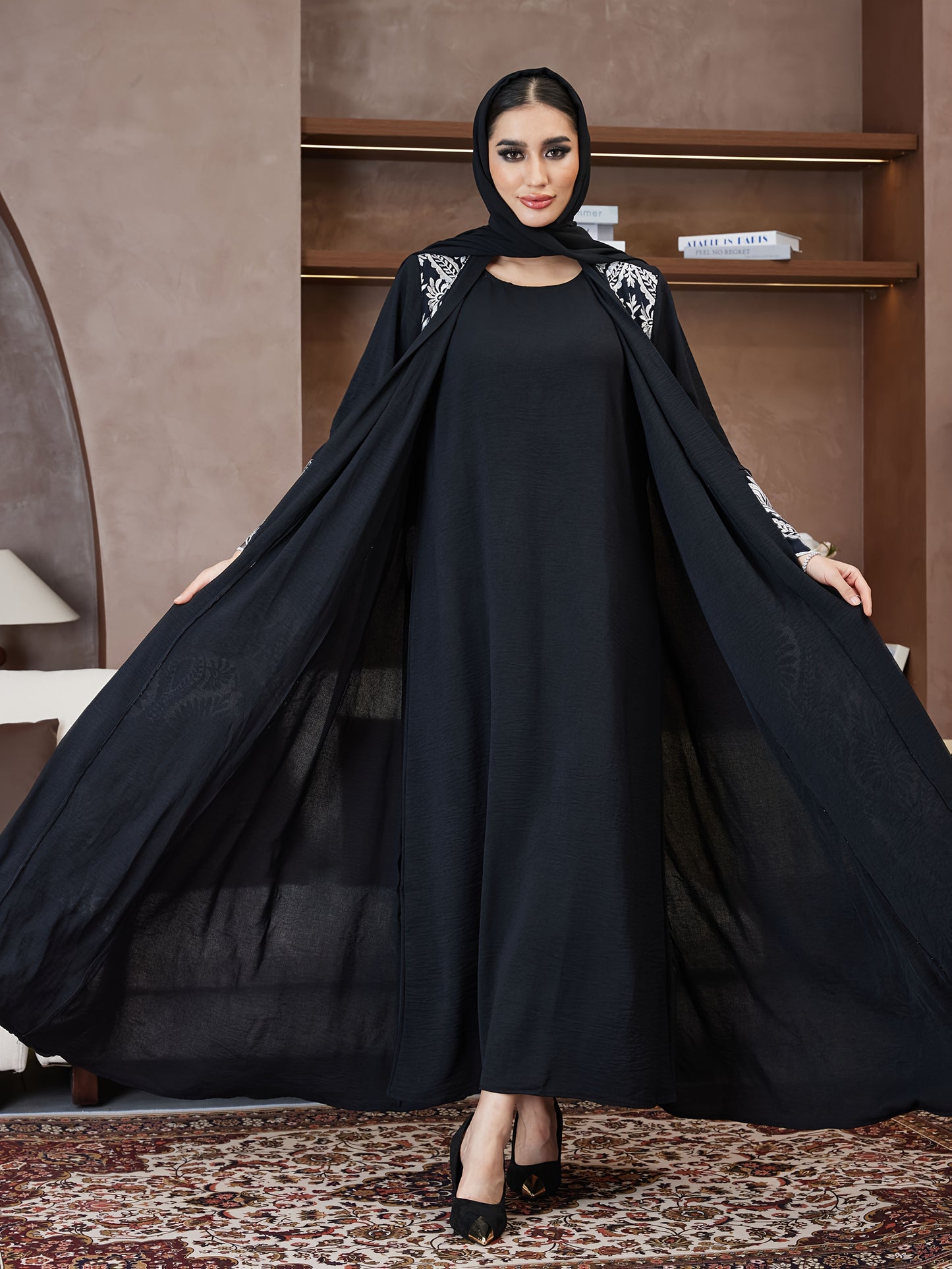 New Abaya for Ramadan, Middle Eastern Arabic Robe, Saudi Arabia, Turkish Muslim Women'S Floral Dress with Comfortable Breathable Fabric, High-End Fashion Paisley Pattern