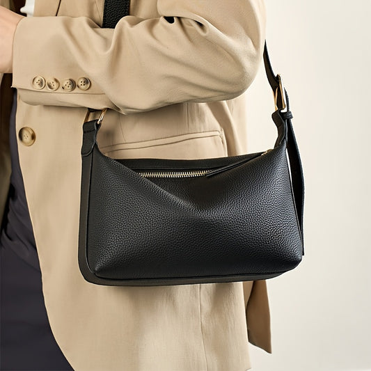 Top Layer Cow Genuine Leather Women's Bag Elegant Hand Carrying Shoulder Bag Temperament True Genuine Leather Vintage Fashion Small Crossbody Bag