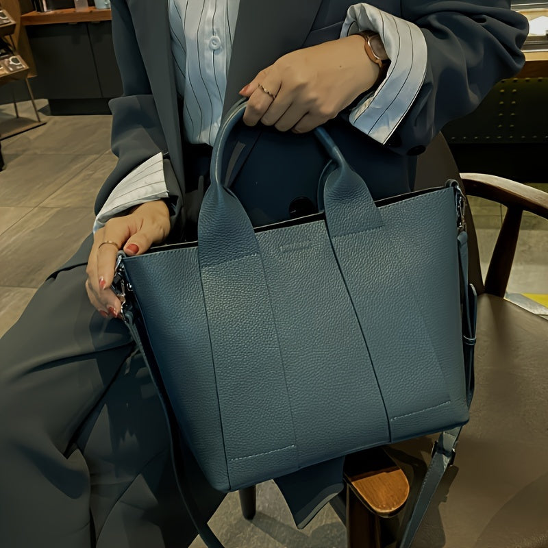 Leather Crossbody Bag Minimalist Leather Handbag, Women's Crossbody Bag, Fashionable Solid Color Handbag, Minimalist Crossbody Bag