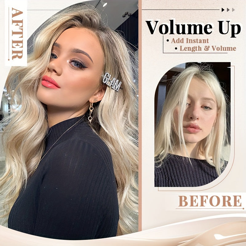 14-20 Inch V-Shaped Real Remy Clip in Human Hair Extensions
