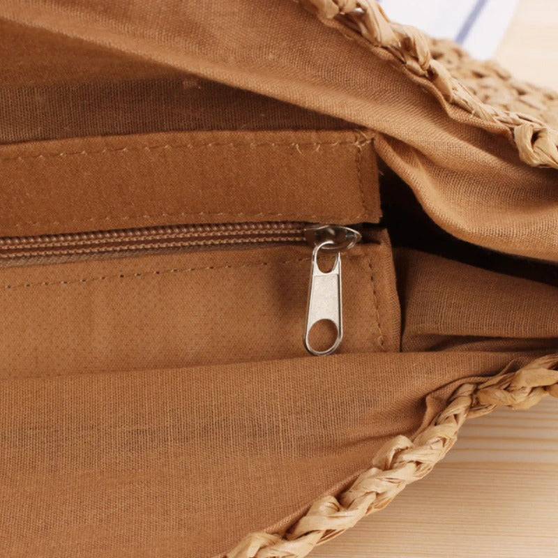 Summery Vibes Hand Made Woven Bag, Crossbody Handbag