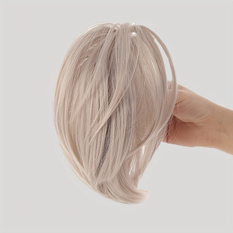 Messy Bun Hair Clip For Women | Straight Ponytail Extension 8inch Black