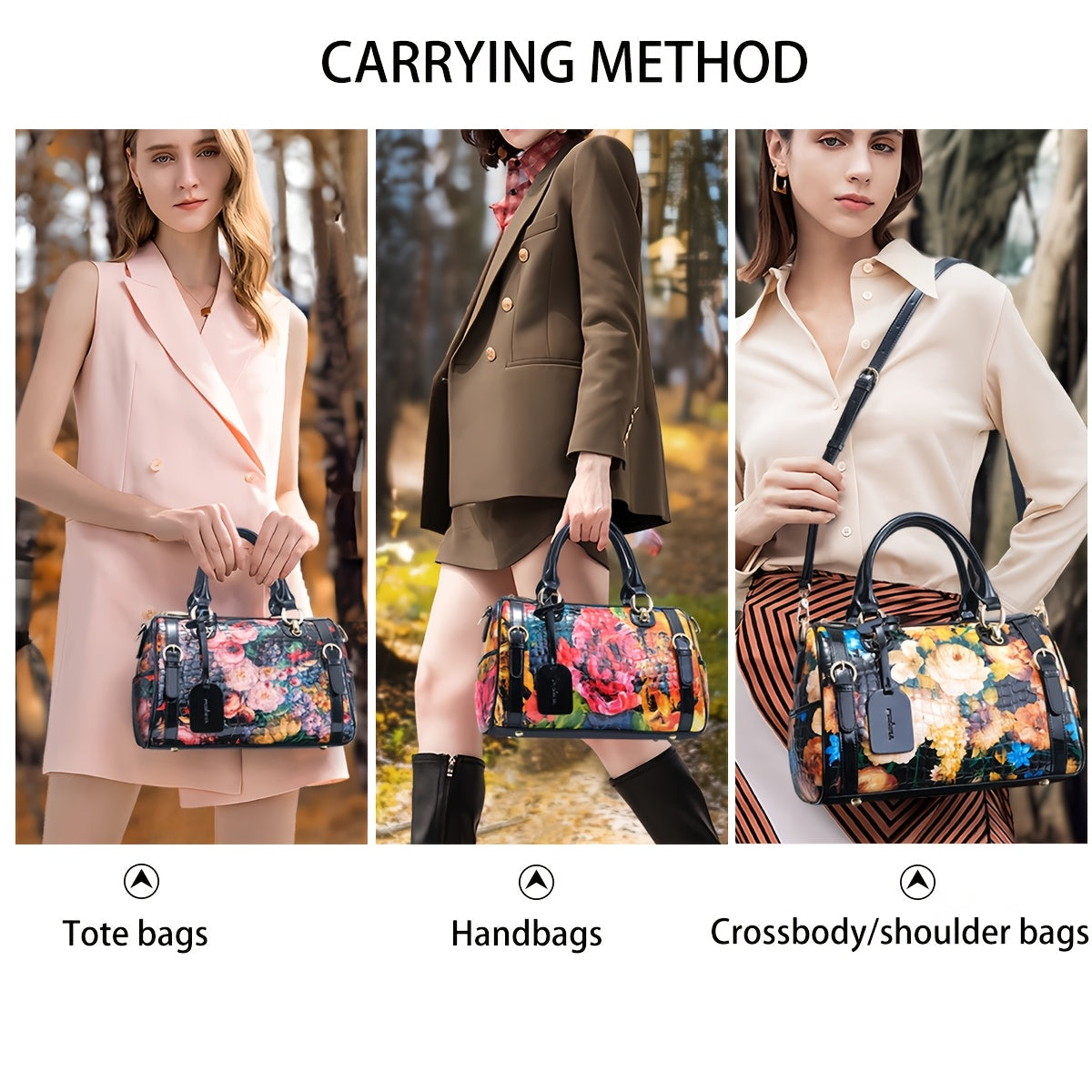 Leather Crossbody Handbag, Doodle Top Handle Messenger Bags For Women, Designer Handbags Crossbody Bags, Large Size, With Zipper, Adjustable Shoulder Strap, Satchel Purse
