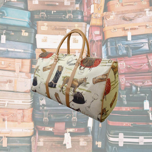 Leather Duffle Bag - Horse Design