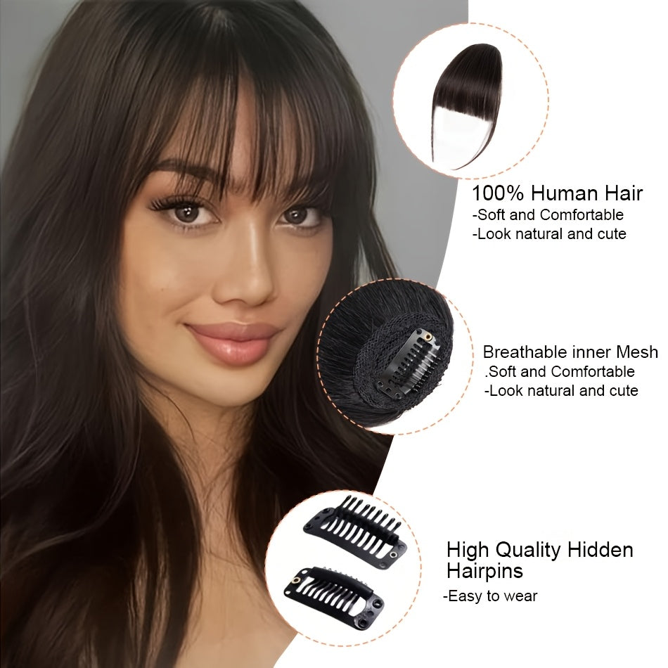 Clip In Bangs Real Human Hair Wispy Bangs Fringe With Temples Bangs Clip In Hair Extensions