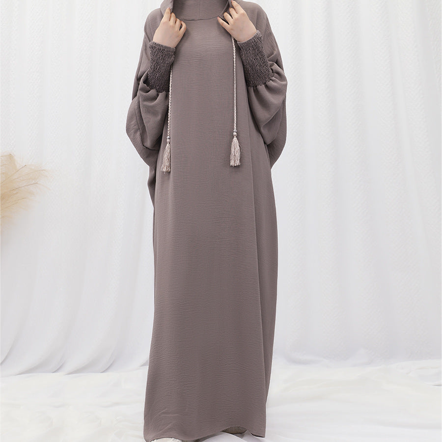 Women's Islamic Prayer Dress & Modest Jibab Abaya - Soft Pink (Pastel) Full Coverage Hijab Robe with Sleeves, for Ramadan, Travel, Daily Prayer - Muslim Kaftan, Muslimah Clothing, Modestwear Outfit, Elegant Drape, Breathable Fabric