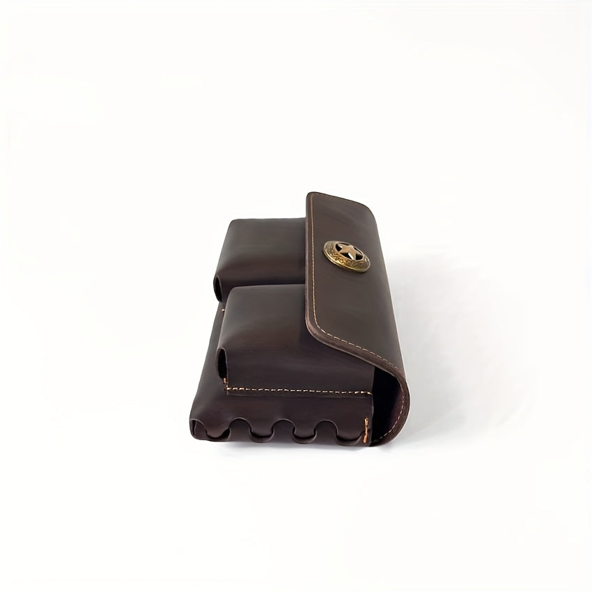 Men's Genuine Leather Belt Bag Multi-function Storage Bag For Keys, Mobile Phones, Tissues, Chargers, Multi-pocket Waist Bag