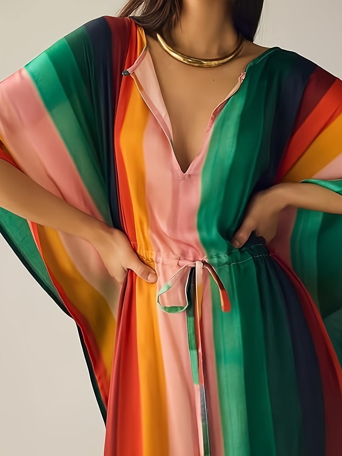 Swimsuit Coverup for Women Kaftan Dresses Bathing Suit Cover Ups Plus Size Caftan Vacation Outfits Colorful
