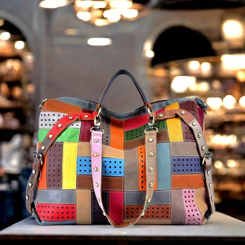 Tote Bag for Women - Large Capacity Cowhide Genuine Leather Crossbody Handbag