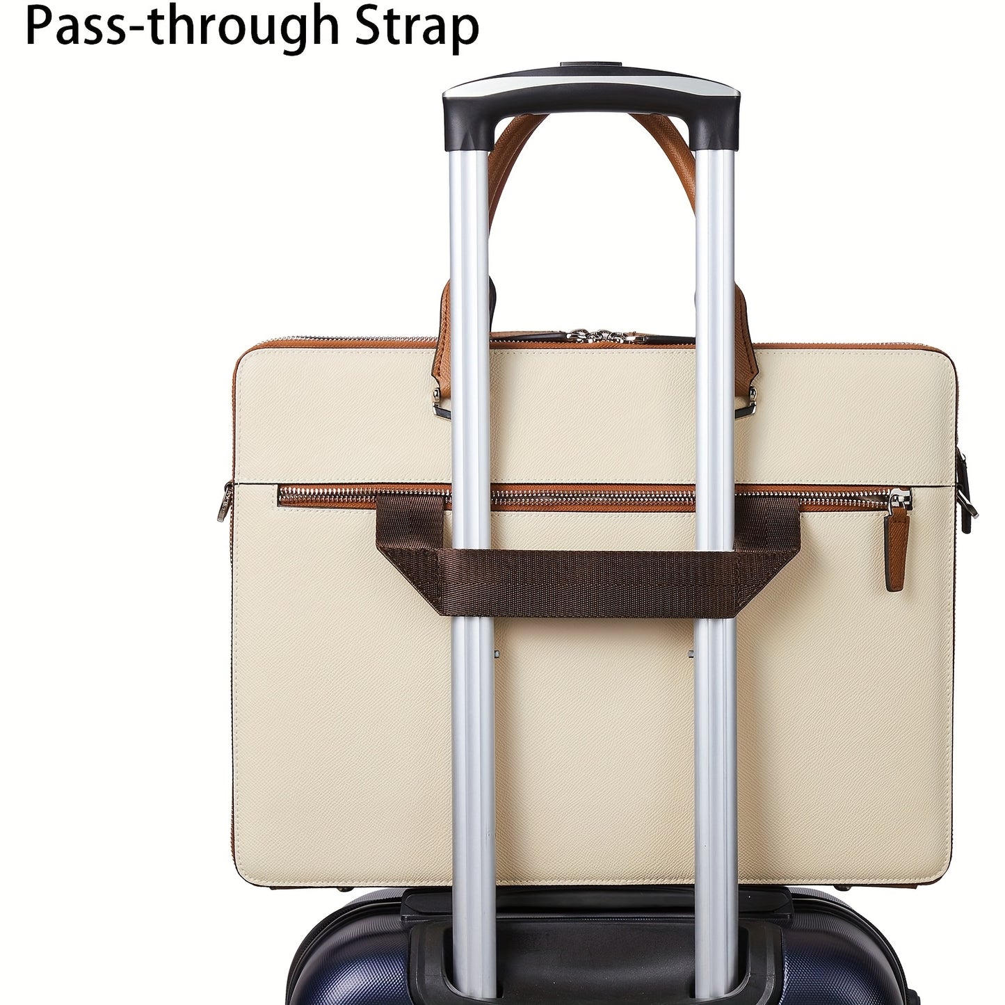 Briefcases For Men Laptop Leather Bag 15.6 Inch Computer Messenger Shoulder Slim Bag Business Travel