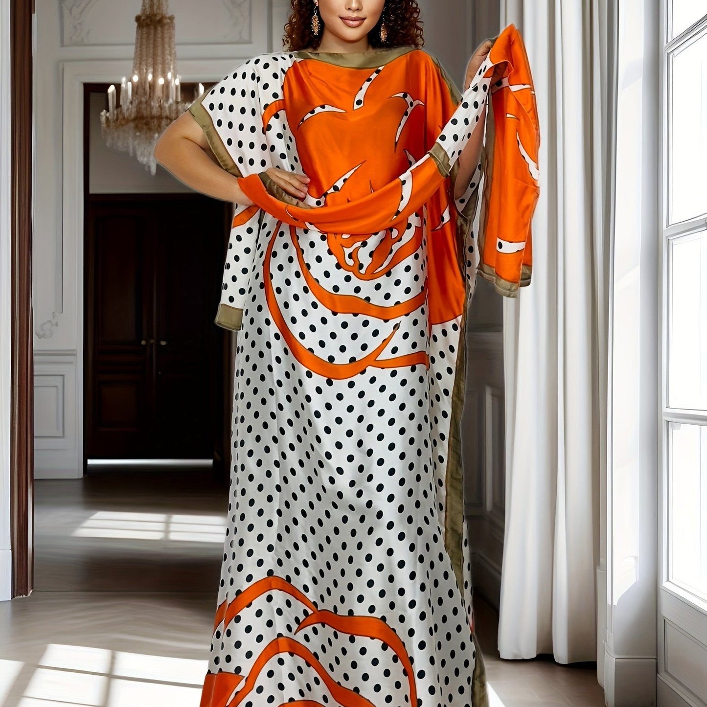 Middle Eastern Robe + Scarf | Kaftan Abaya