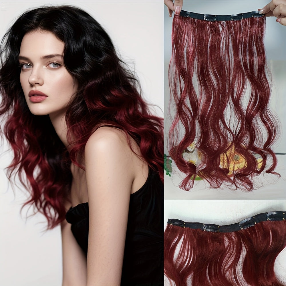 18 Inch Long Curly Clip-in Hair Extensions - Women's Versatile 4 Clip Design, Multi-color Optional, Suitable for Halloween and Christmas, New Year and other festive occasions, Easy to use