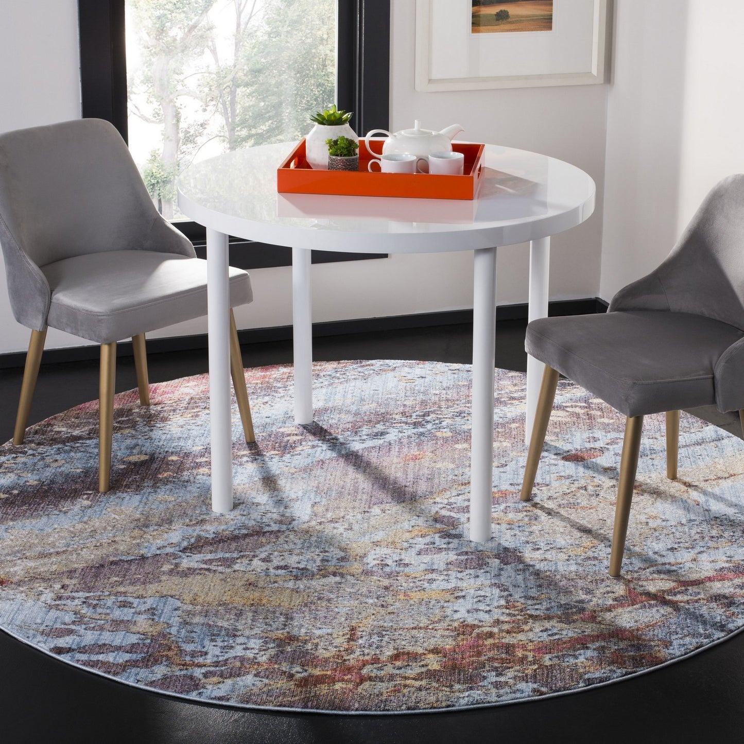 SAFAVIEH Monray Collection MNY617 Indoor Power Loomed Easy Care Area Rug For Home Decor Rug for Living Room, Bedroom, Dining Room, Home Office, Basement