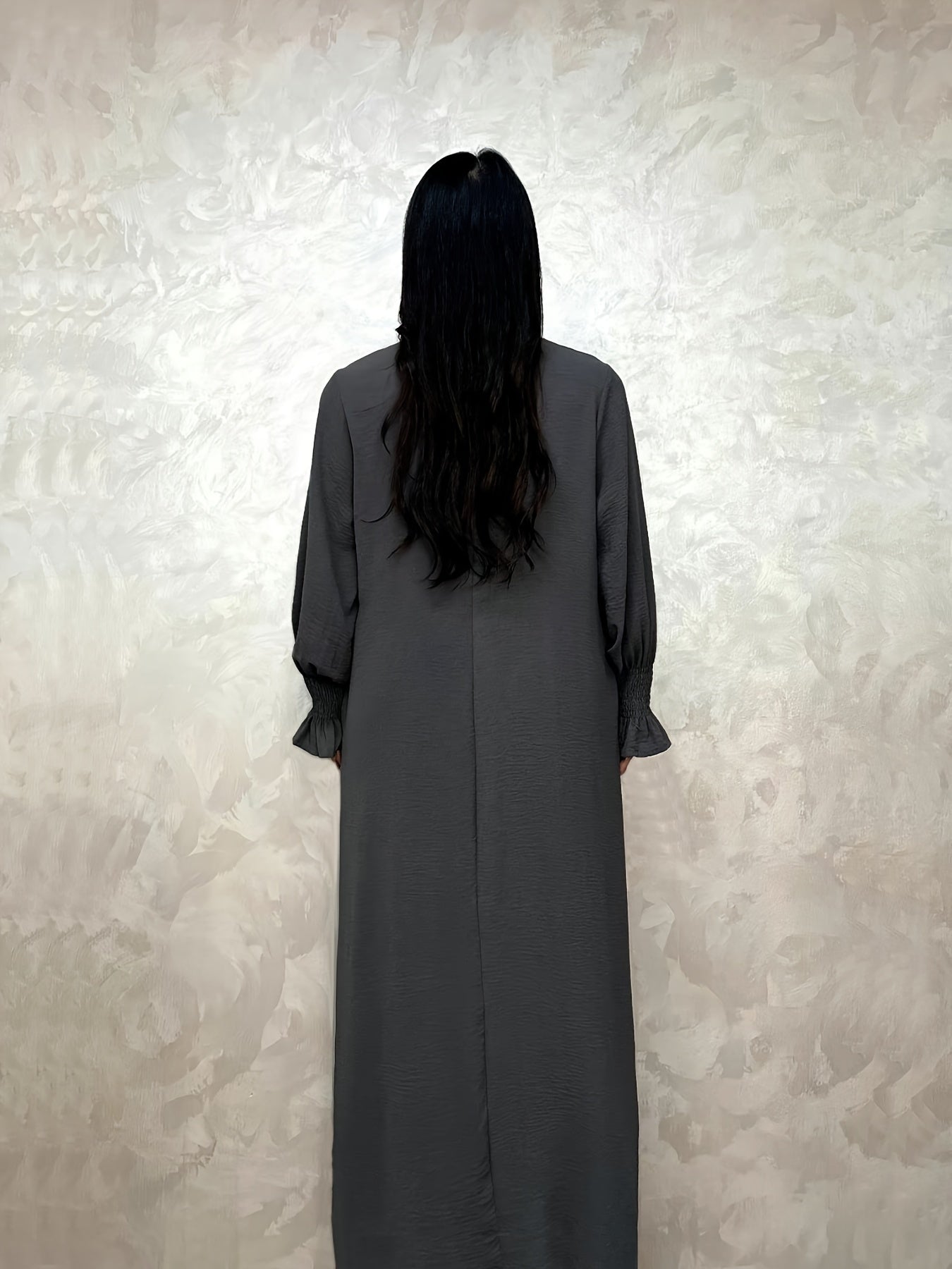 Soft Crepe Material With Pocket Muslim Lady Abaya Prayer Abaya