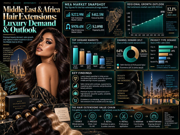 Middle East &amp; Africa Hair Extensions: Luxury Demand &amp; Outlook