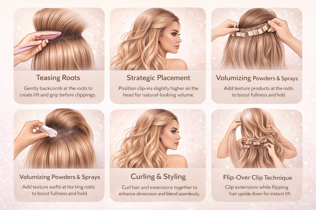 10 Techniques to Enhance Volume with Clip-In Hair Extensions