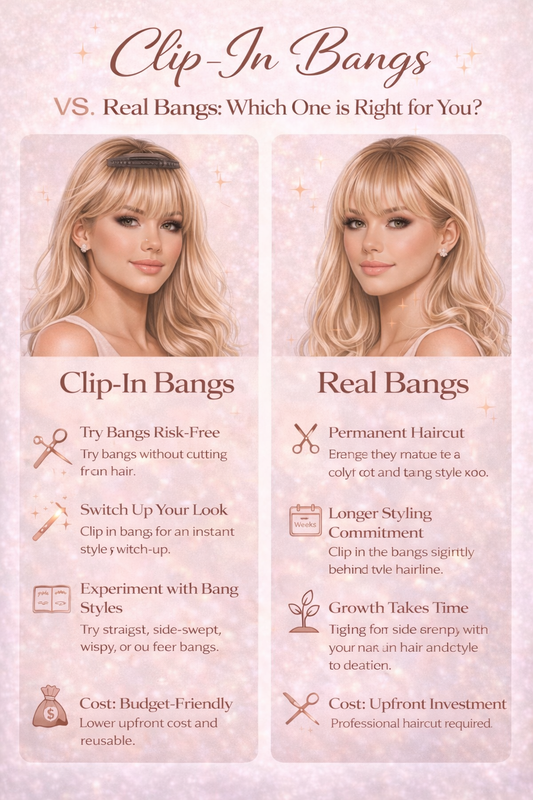 Clip-In Bangs vs. Real Bangs: Which One is Right for You?