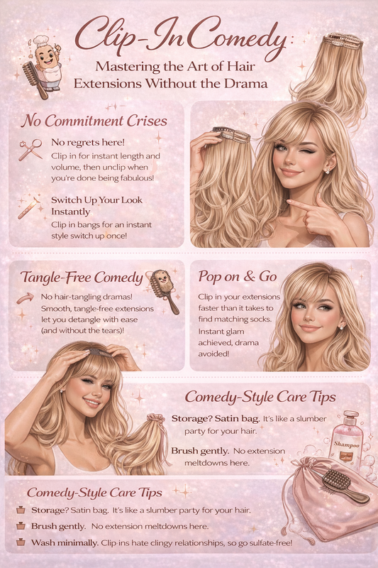 Clip in Comedy: Mastering the Art of Hair Extensions Without the Drama