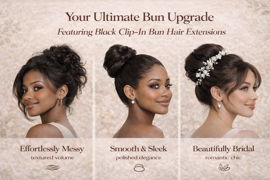 The FABULIVE Hair clip-in bun is your hair bun, but better