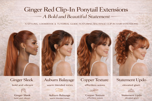 Ginger Red Clip-In Ponytail Extensions: A Bold and Beautiful Statement