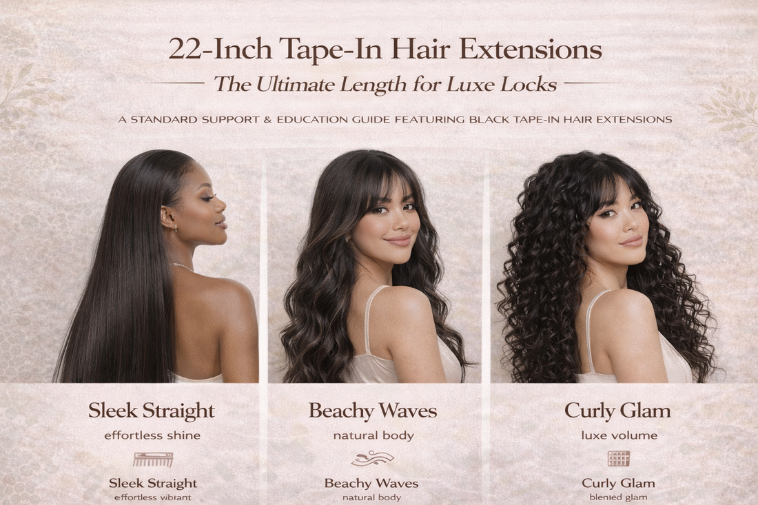 22-Inch Tape-In Hair Extensions: The Ultimate Length for Luxe Locks