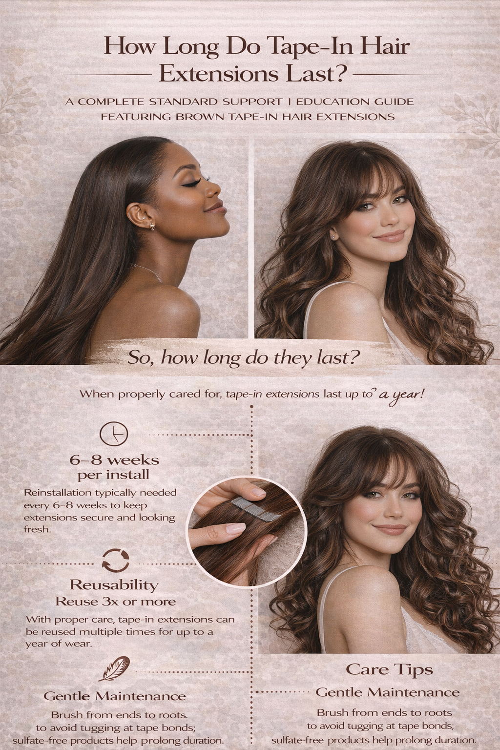 How Long Do Tape-In Hair Extensions Last?