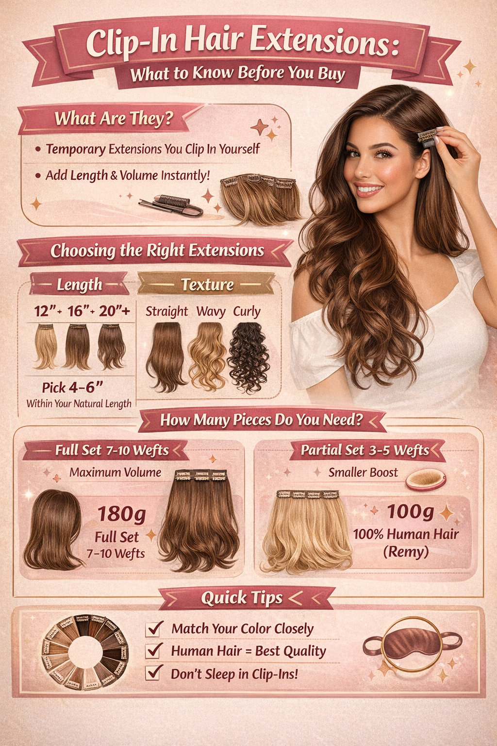 Clip-In Hair Extensions: Everything You Need to Know Before Buying