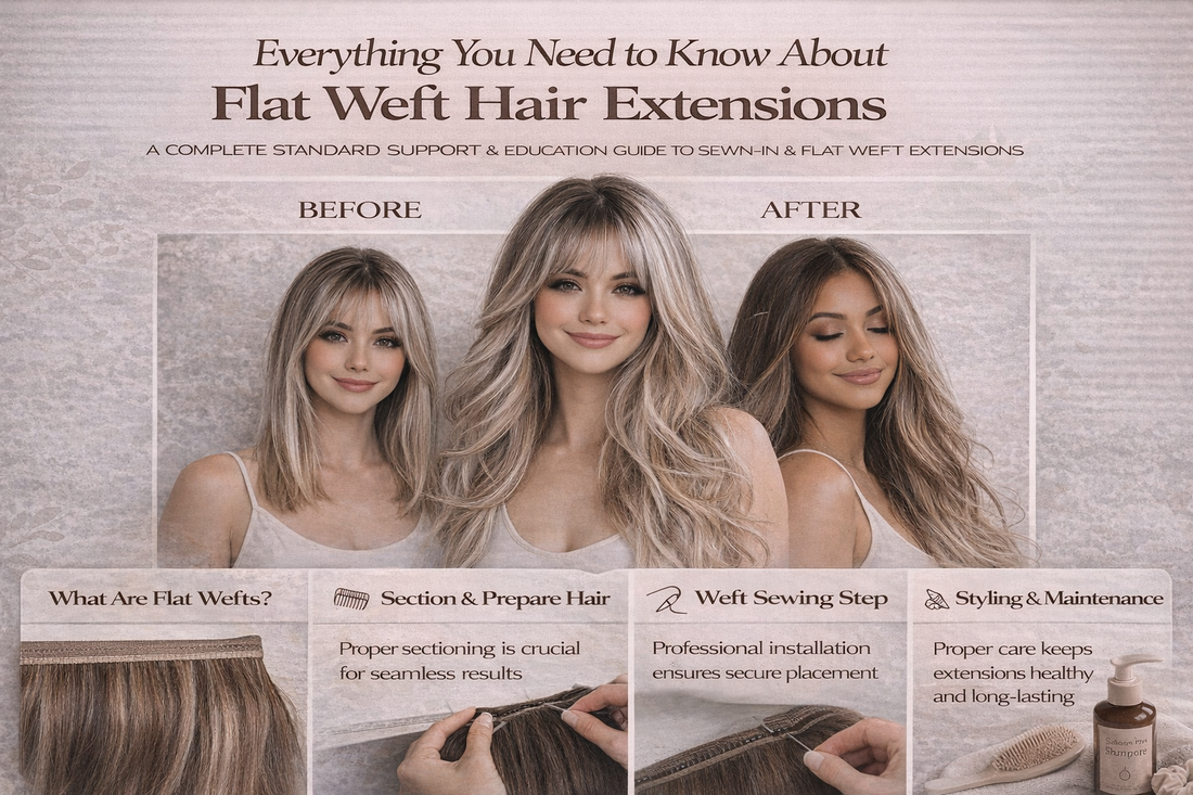 Everything You Need to Know About Flat Weft Hair Extensions