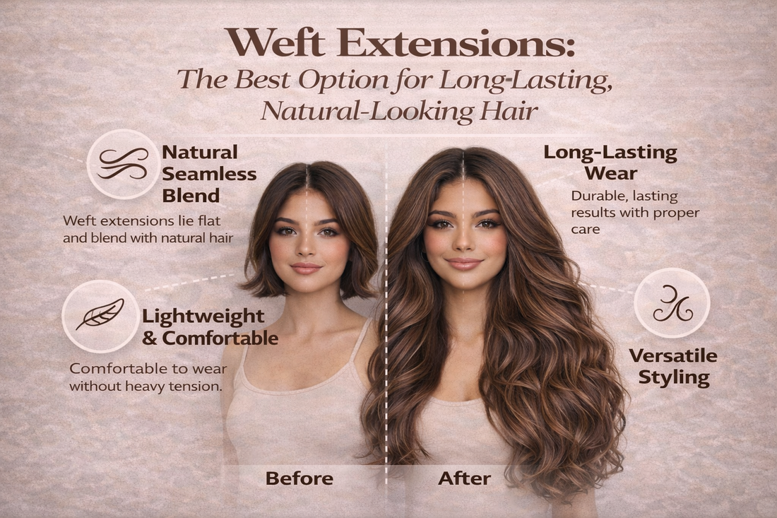 Weft Extensions: The Best Option for Long-Lasting, Natural-Looking Hair