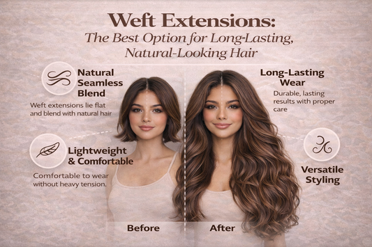 Weft Extensions: The Best Option for Long-Lasting, Natural-Looking Hair