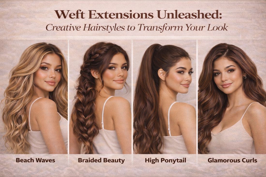Weft Extensions Unleashed: Exploring Creative Hairstyles to Transform Your Look