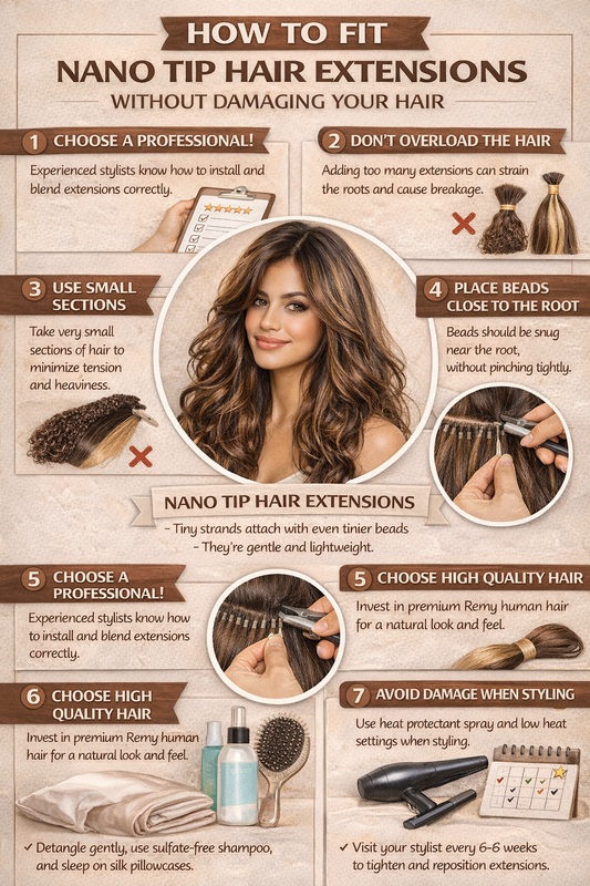 How to Fit Nano Tip Hair Extensions Without Damaging Your Hair