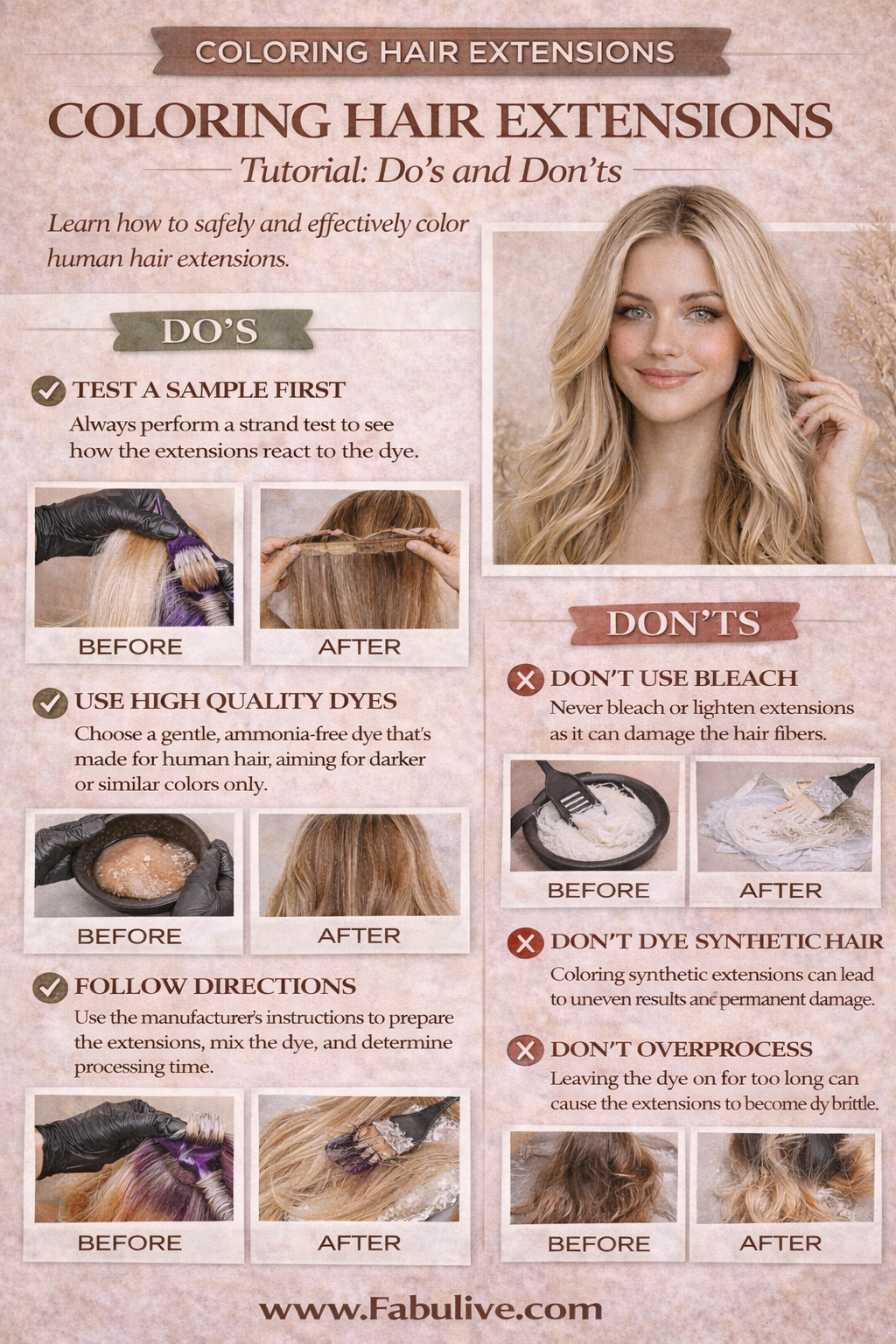 Coloring Hair Extensions Tutorial: Dos and Don’ts