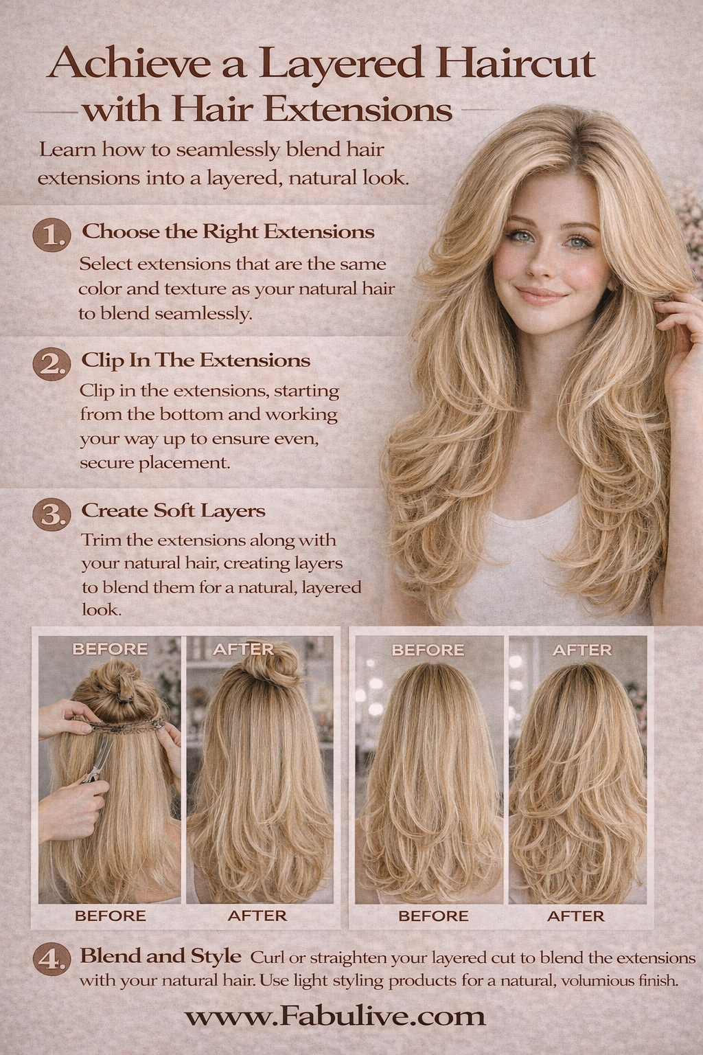 Layering Extensions How to Achieve a Layered Haircut with Hair Extensions – Fabulive
