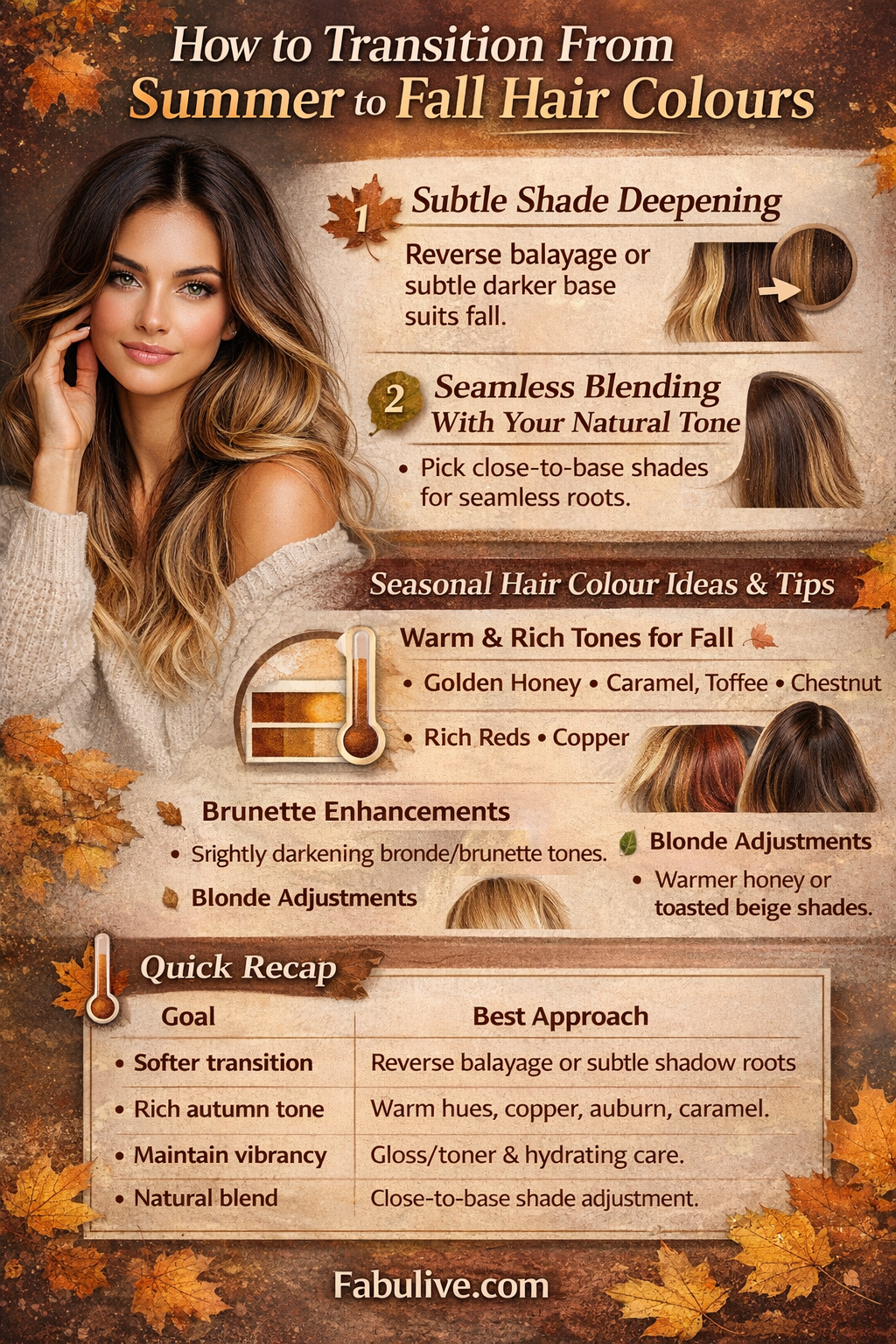 How to Transition from Summer to Fall Hair Colours