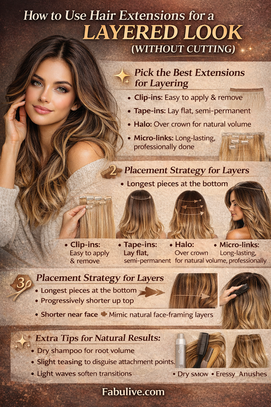How to Use Hair Extensions for a Layered Look Without Cutting Your Hair