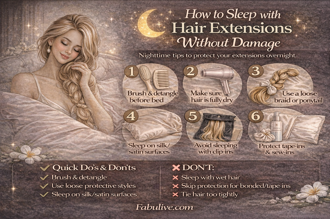 How to Sleep with Hair Extensions Without Causing Damage