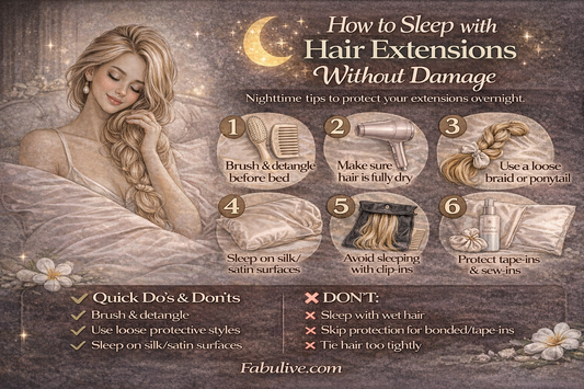 How to Sleep with Hair Extensions Without Causing Damage