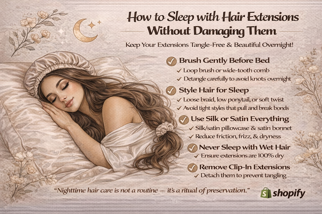 How to Sleep with Hair Extensions Without Damaging Them