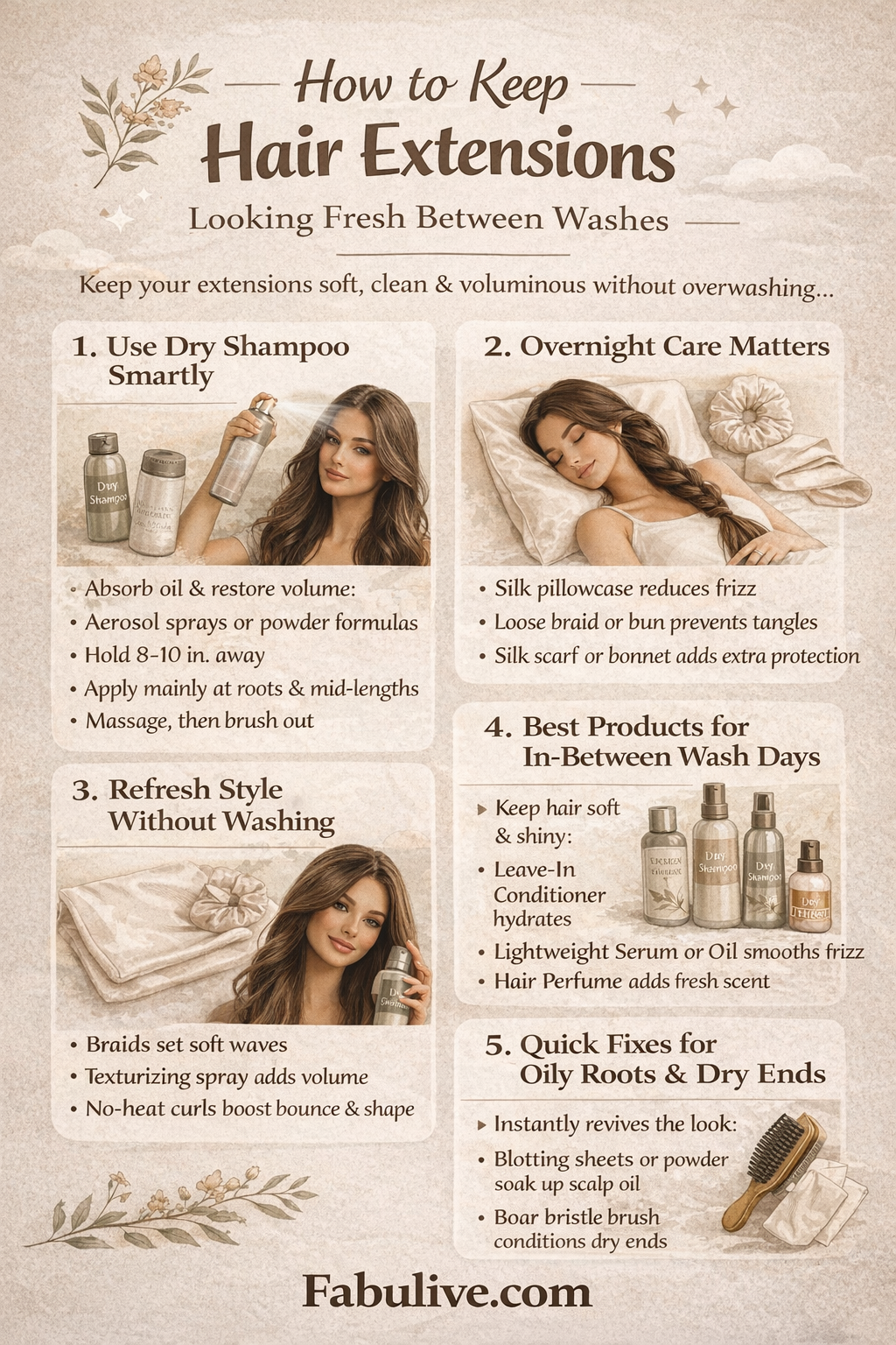 How to Keep Hair Extensions Looking Fresh Between Washes